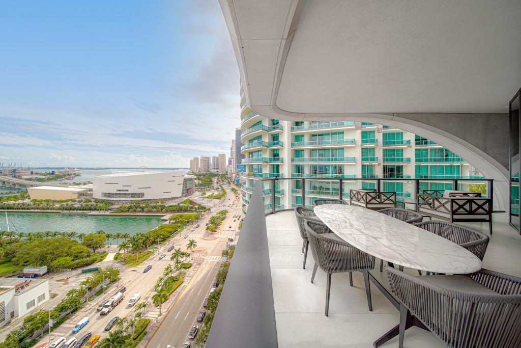 One Thousand Museum Living Room Balcony
